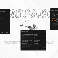 Minimalistic Black and White GUI with background