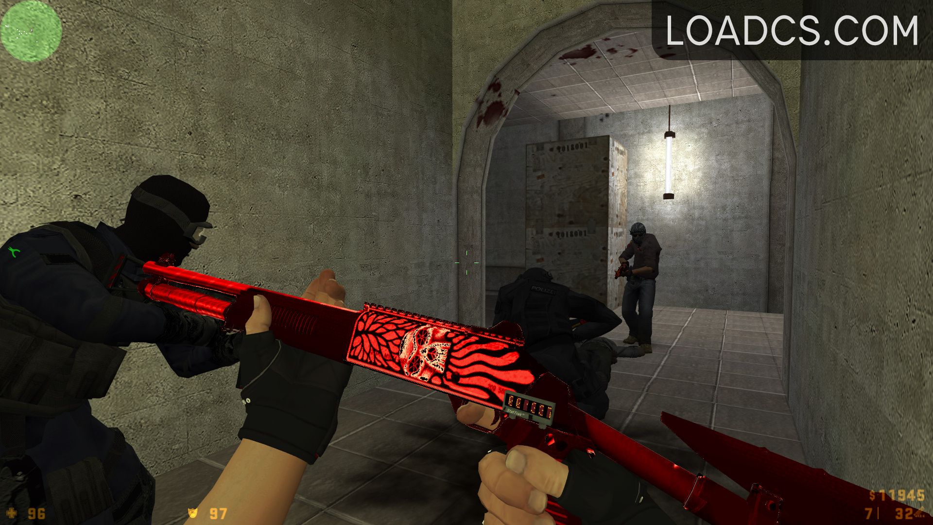 Download AK-47 Red line with stickers for CS 1.6